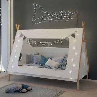 Tipi Kinderbett in Weiß 165 cm hoch