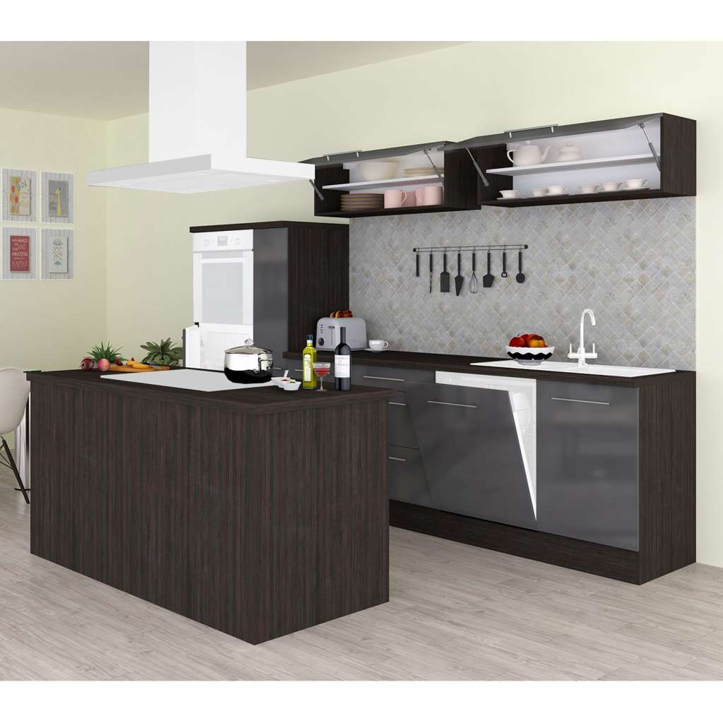 home24 Inselkueche Olivone (14-teilig)