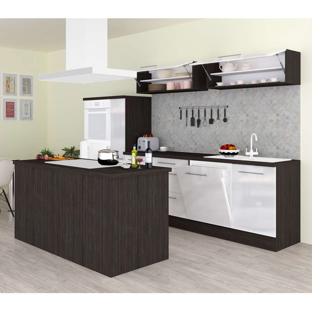 home24 Inselkueche Olivone (14-teilig)