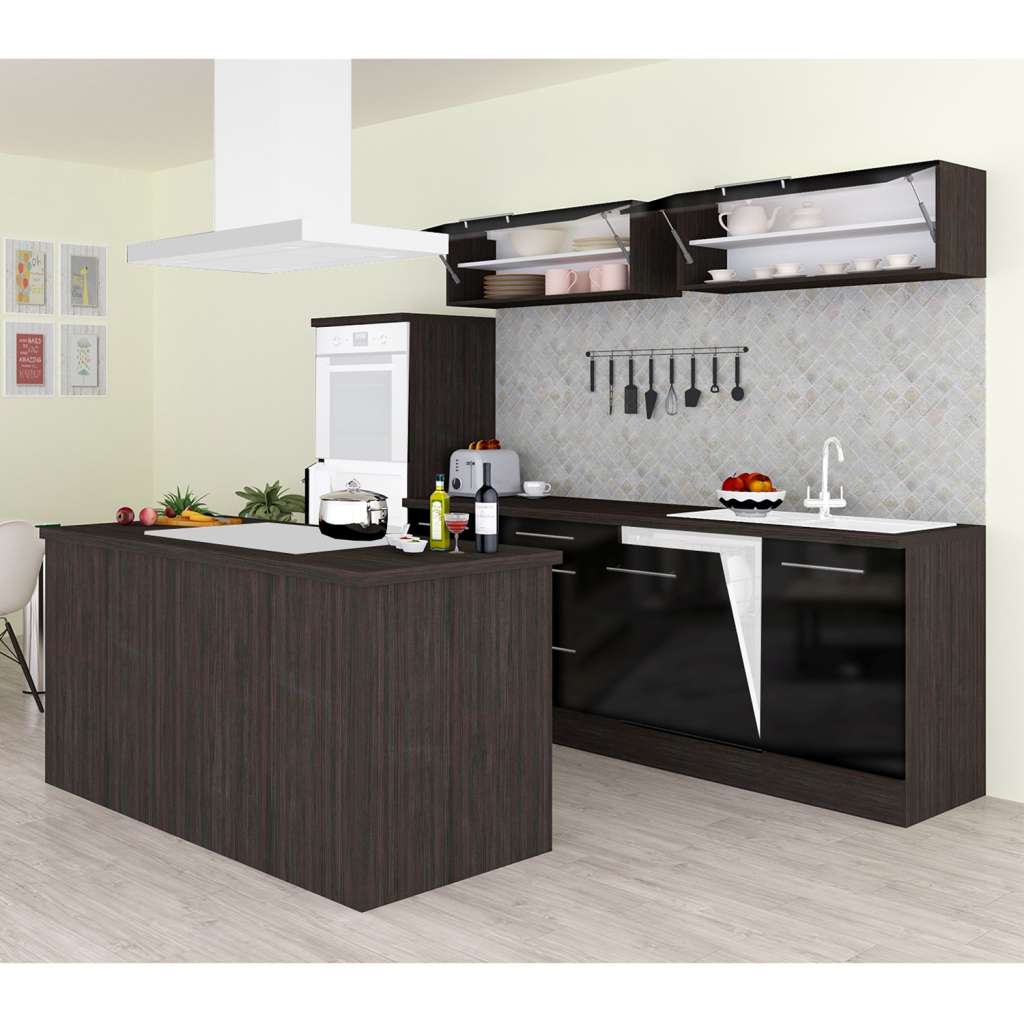 home24 Inselkueche Olivone (14-teilig)