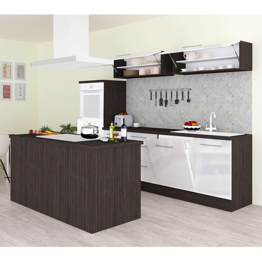 home24 Inselkueche Olivone (14-teilig)