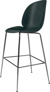 Gubi - Beetle Bar Stuhl - 73 cm - dark green - Gestell schwarz verchromt - indoor