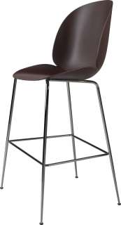 Gubi - Beetle Bar Stuhl - 73 cm - dark pink - Gestell schwarz verchromt - indoor