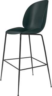 Gubi - Beetle Bar Stuhl - 63 cm - dark green - Gestell mattschwarz - indoor