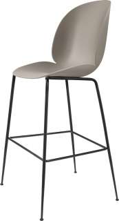 Gubi - Beetle Bar Stuhl - 63 cm - new beige - Gestell mattschwarz - indoor
