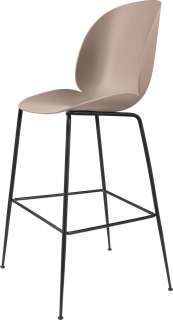 Gubi - Beetle Bar Stuhl - 63 cm - sweet pink - Gestell mattschwarz - indoor