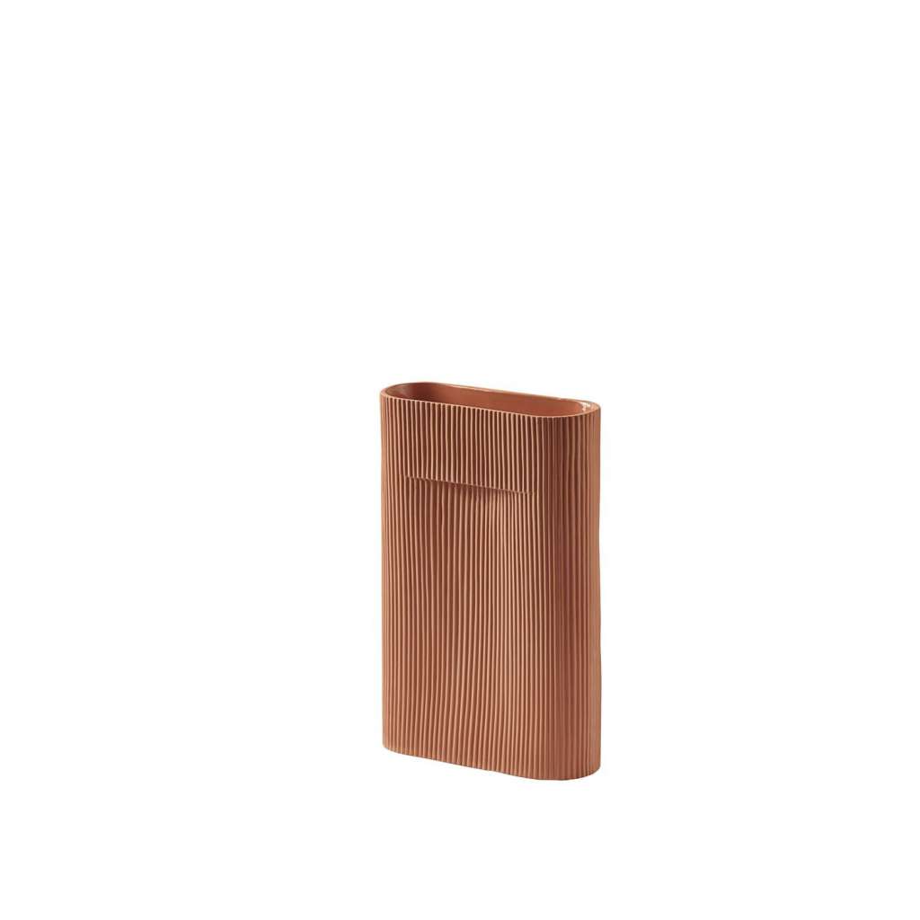Muuto - Ridge Vase - H 35 cm - terracotta - indoor