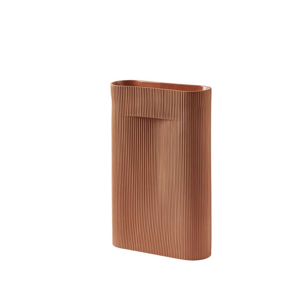 Muuto - Ridge Vase - H 48,5 cm - terracotta - indoor