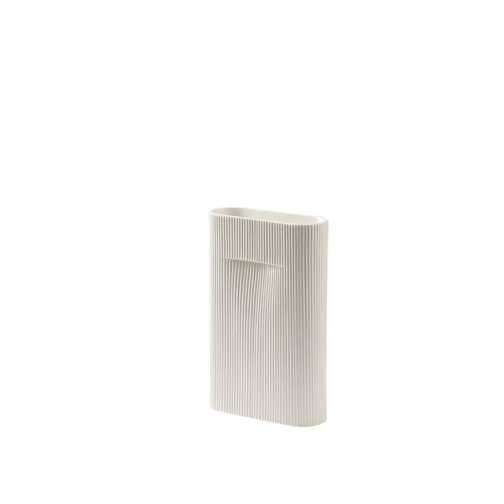 Muuto - Ridge Vase - H 35 cm - off-white - indoor
