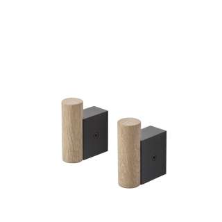 Muuto - Attach Kleiderhaken (2er Set) - schwarz - indoor