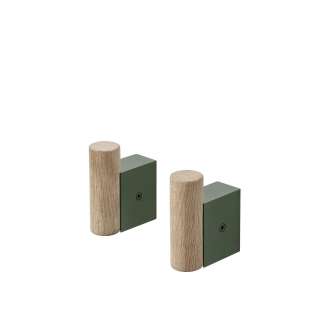 Muuto - Attach Kleiderhaken (2er Set) - dunkelgrün - indoor