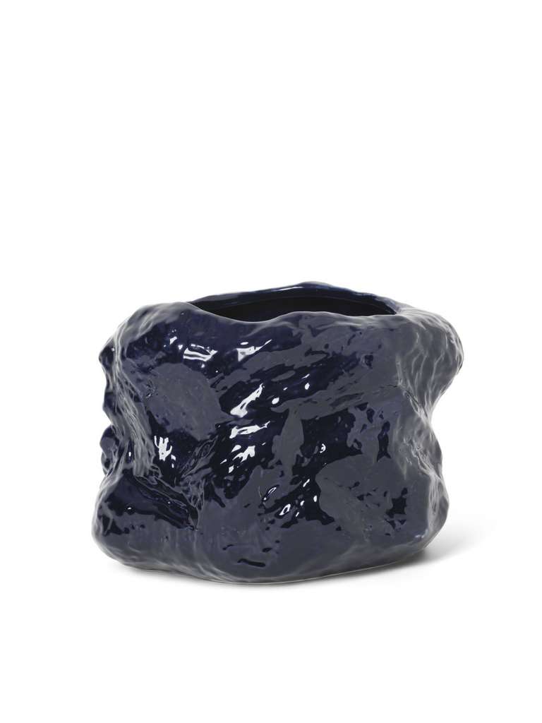 ferm LIVING - Tuck Vase - Ø 29 cm - blau - indoor