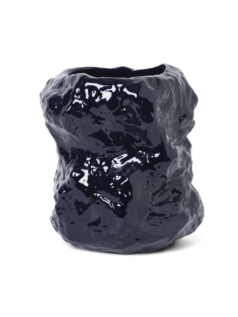 ferm LIVING - Tuck Vase - Ø 34 cm - blau - indoor