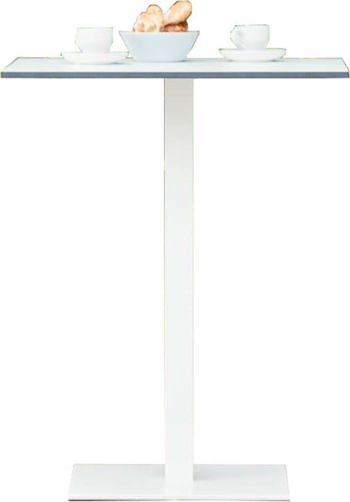 Way Bistrotisch - Platte weiß - 70 x 70 cm - Gestell weiß - Säule 5 x 5 cm - indoor