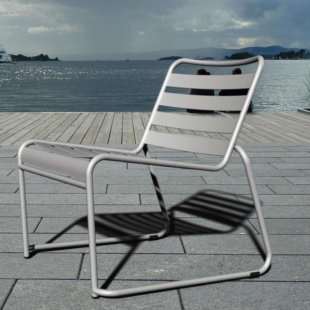 Jan Kurtz - Fiam Lido Metal - Loungesessel - taupe - outdoor