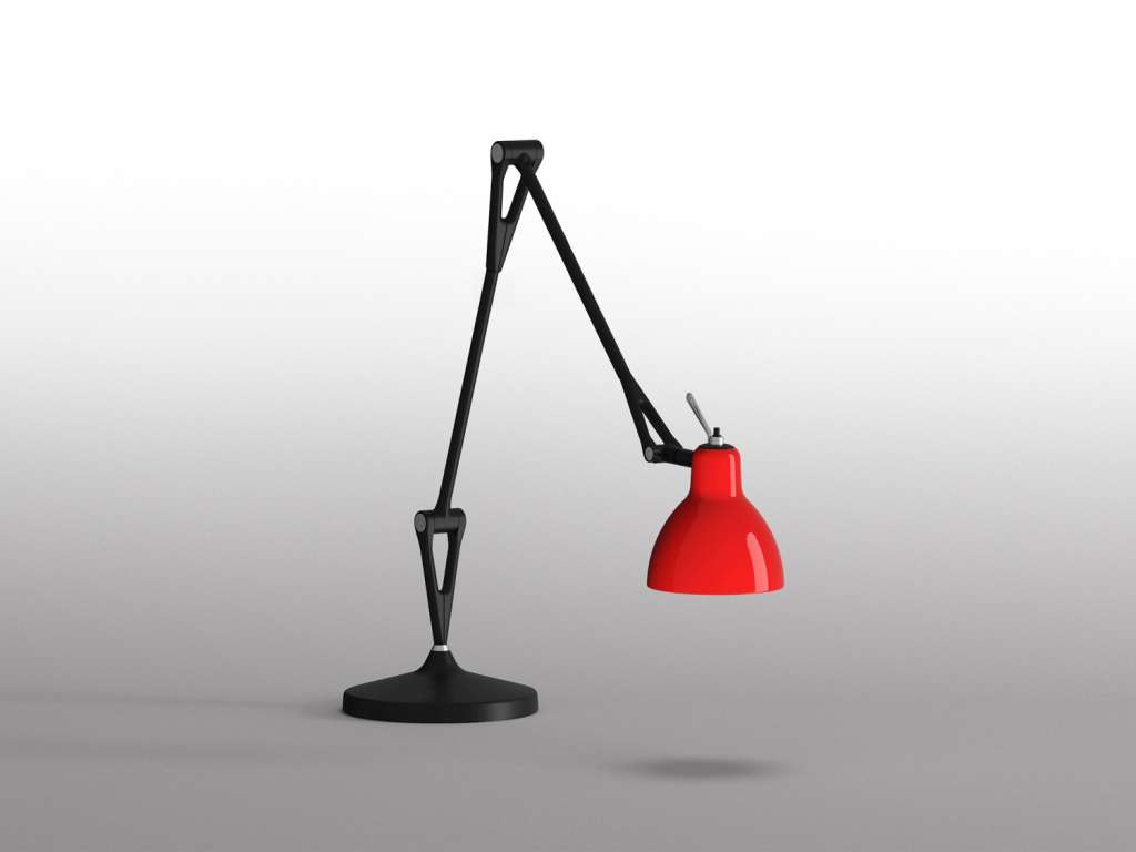 Rotaliana - Luxy T2 Tischleuchte - red glossy - Gestell schwarz - indoor