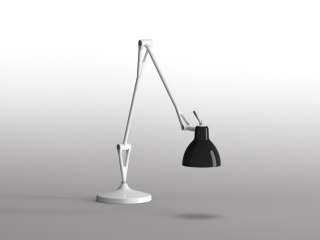 Rotaliana - Luxy T2 Tischleuchte - black glossy - Gestell weiß - indoor