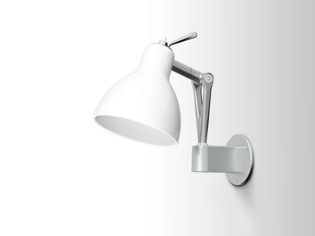 Rotaliana - Luxy W0 Wandleuchte - white glossy - Gestell silber - indoor