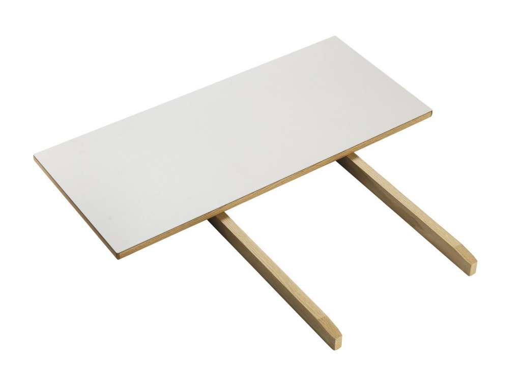 FDB Møbler - C35 Esstisch-Ergänzungsplatte - hellgrau/natur - 82x37x2 - indoor