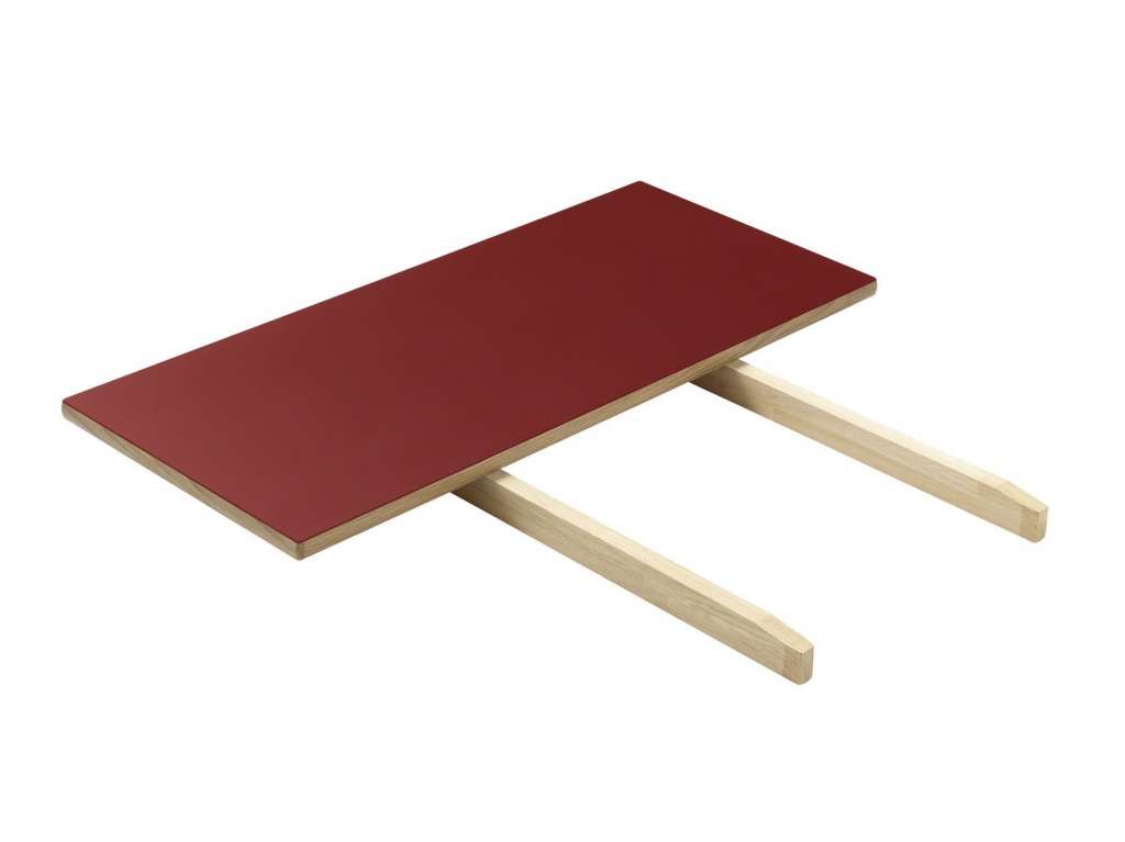 FDB Møbler - C35 Esstisch-Ergänzungsplatte - rot/natur - 82x37x2 - indoor