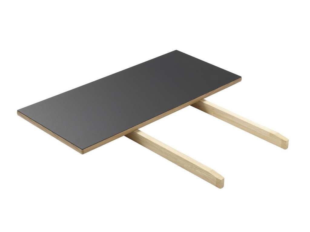 FDB Møbler - C35 Esstisch-Ergänzungsplatte - schwarz/natur - 95x45x2,5 - indoor