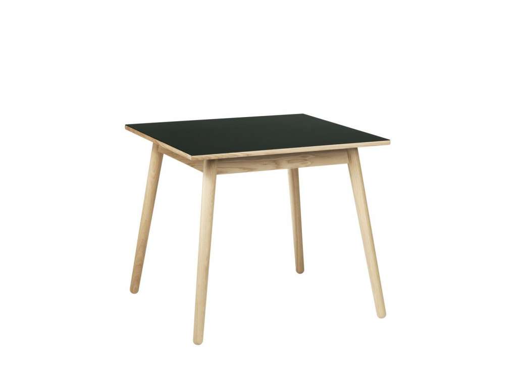 FDB Møbler - C35A Esstisch - dunkelgrün/natur - 82x82x72,5x2 - indoor