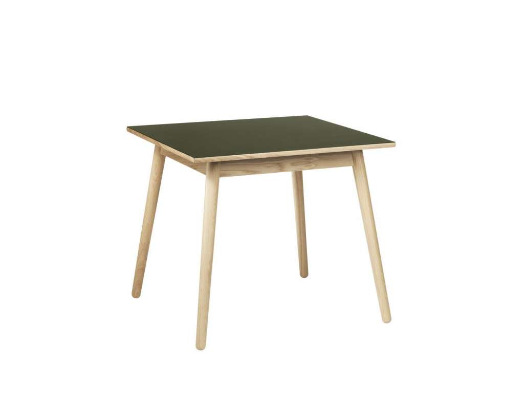 FDB Møbler - C35A Esstisch - olive/natur - 82x82x72,5x2 - indoor