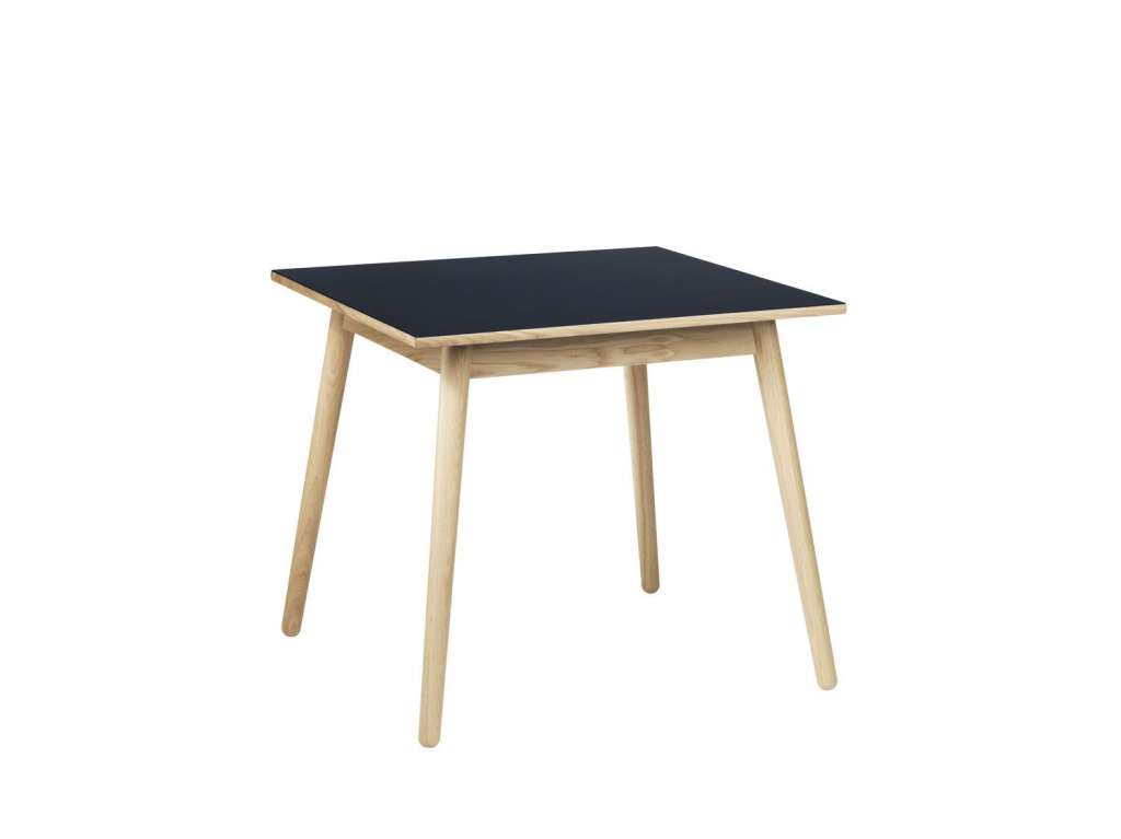 FDB Møbler - C35A Esstisch - blau/natur - 82x82x72,5x2 - indoor