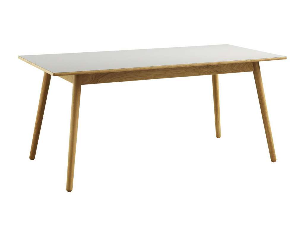 FDB Møbler - C35B Esstisch - hellgrau/natur - 82x160x72,5x2 - indoor