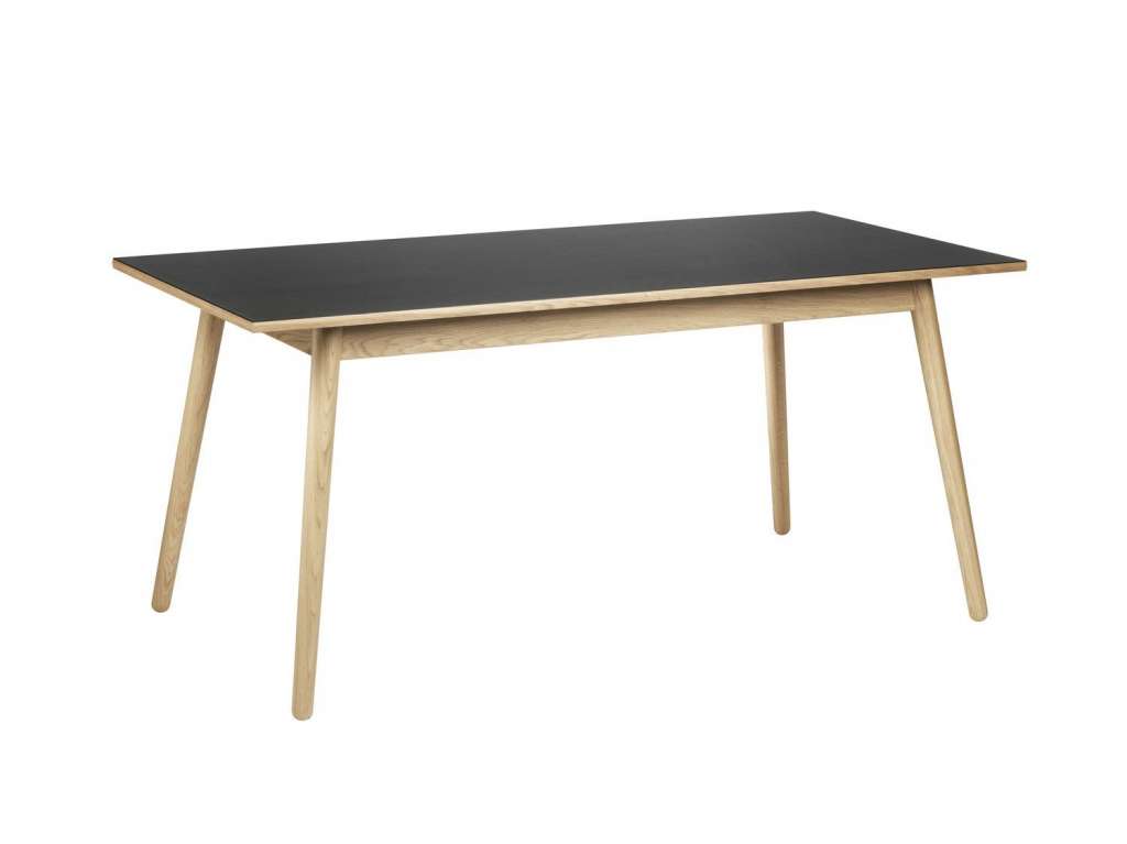 FDB Møbler - C35B Esstisch - schwarz/natur - 82x160x72,5x2 - indoor
