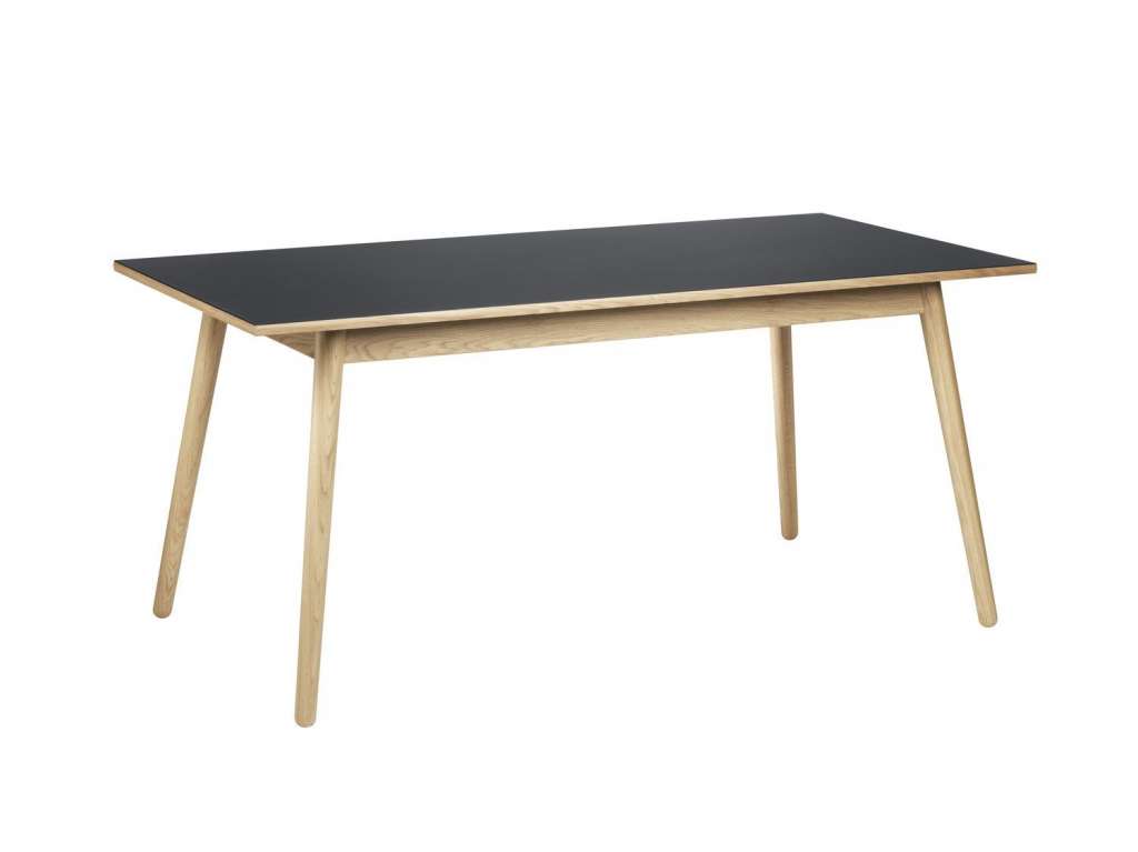 FDB Møbler - C35B Esstisch - dunkelgrau/natur - 82x160x72,5x2 - indoor