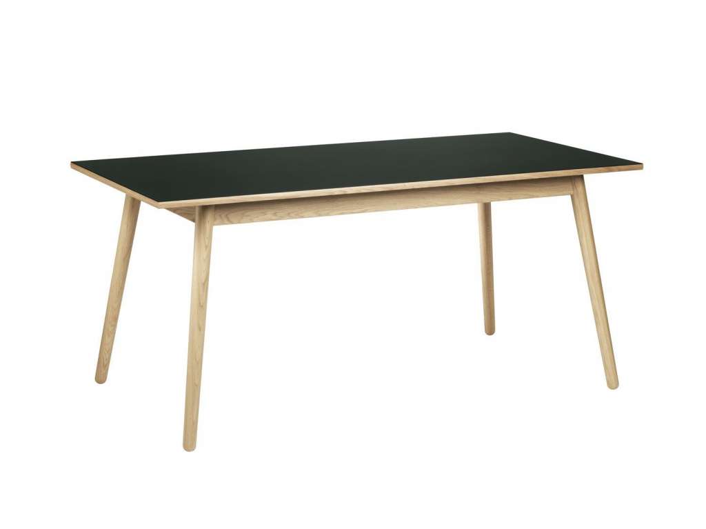 FDB Møbler - C35B Esstisch - dunkelgrün/natur - 82x160x72,5x2 - indoor