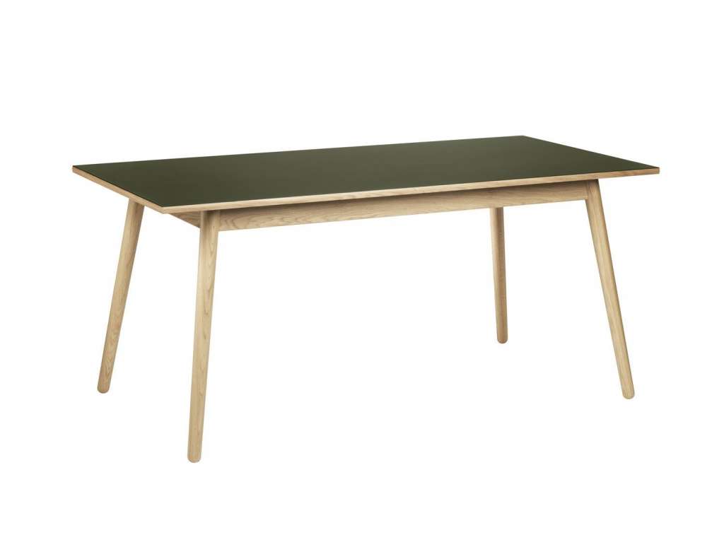 FDB Møbler - C35B Esstisch - olive/natur - 82x160x72,5x2 - indoor