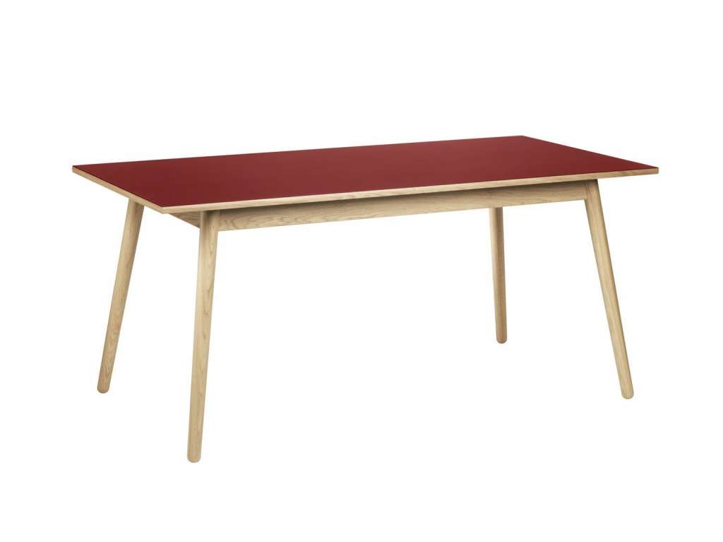 FDB Møbler - C35B Esstisch - rot/natur - 82x160x72,5x2 - indoor