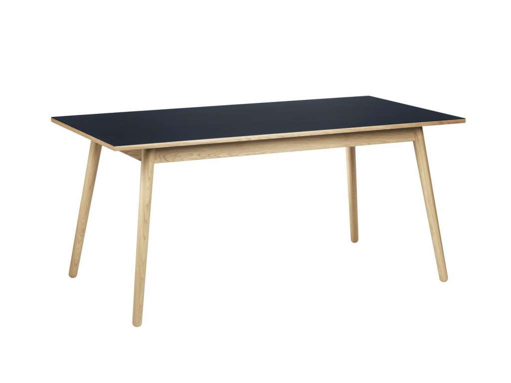 FDB Møbler - C35B Esstisch - blau/natur - 82x160x72,5x2 - indoor