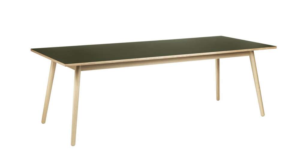FDB Møbler - C35C Esstisch - olive/natur - 95x220x72,5x2,5 - indoor