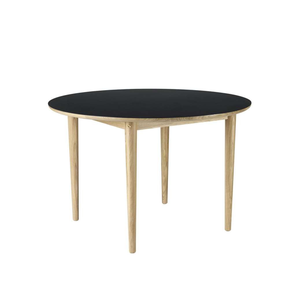 FDB Møbler - C62 - Bjørk Esstisch - schwarz/natur - Ø115 - indoor