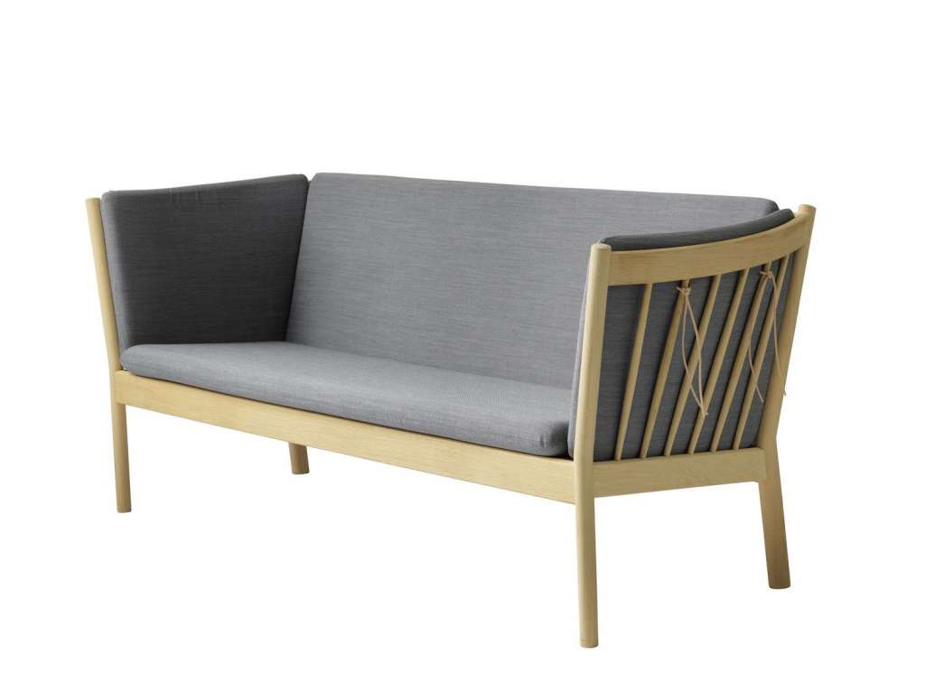 FDB Møbler - J149 Sofa - 3-Sitzer - anthrazitgrau - Eiche natur - indoor