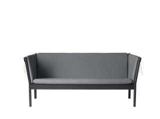 FDB Møbler - J149 Sofa - 3-Sitzer - anthrazitgrau - Eiche schwarz - indoor