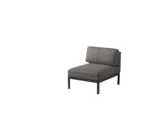 FDB Møbler - L37 - 07-09-13 Modulsofa - Sitz - schmal - warmes grau/schwarz - indoor