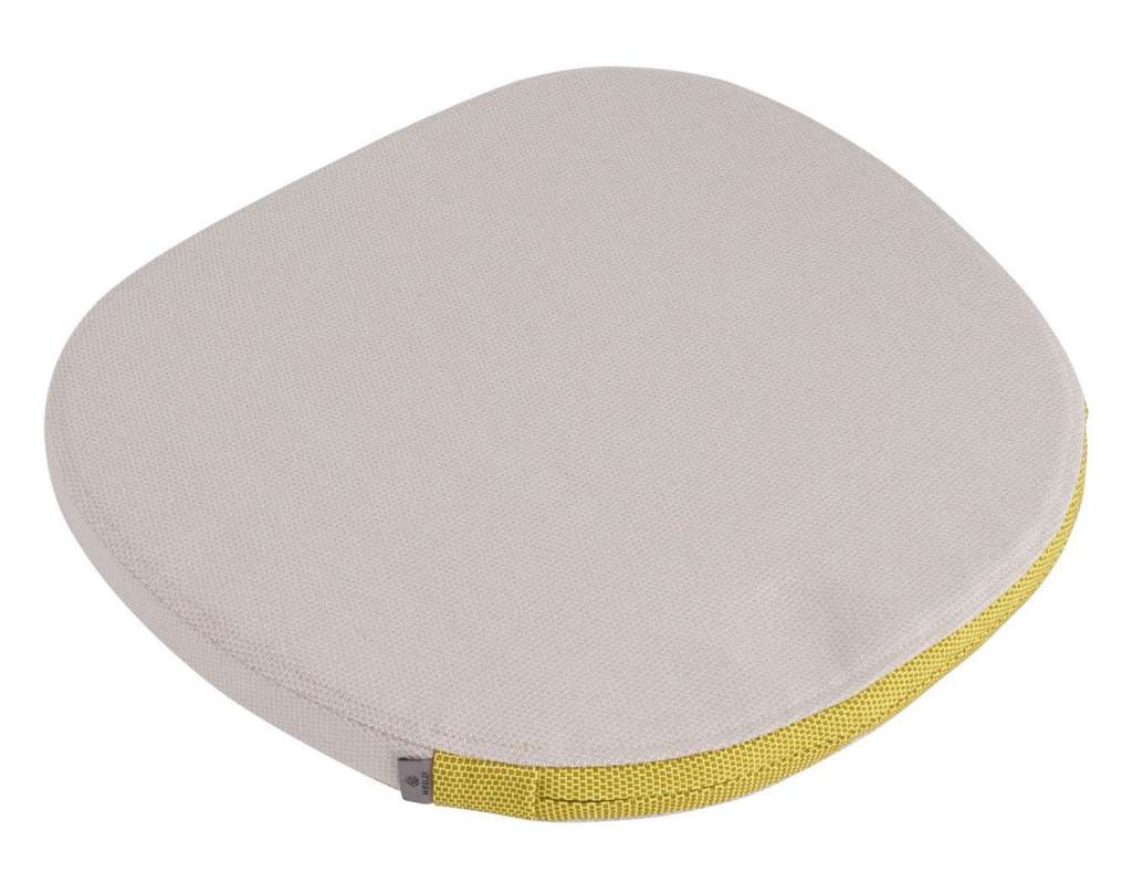FDB Møbler - R4 - Flid Kissen - weiß/gelb - 39x37x2,5 - indoor