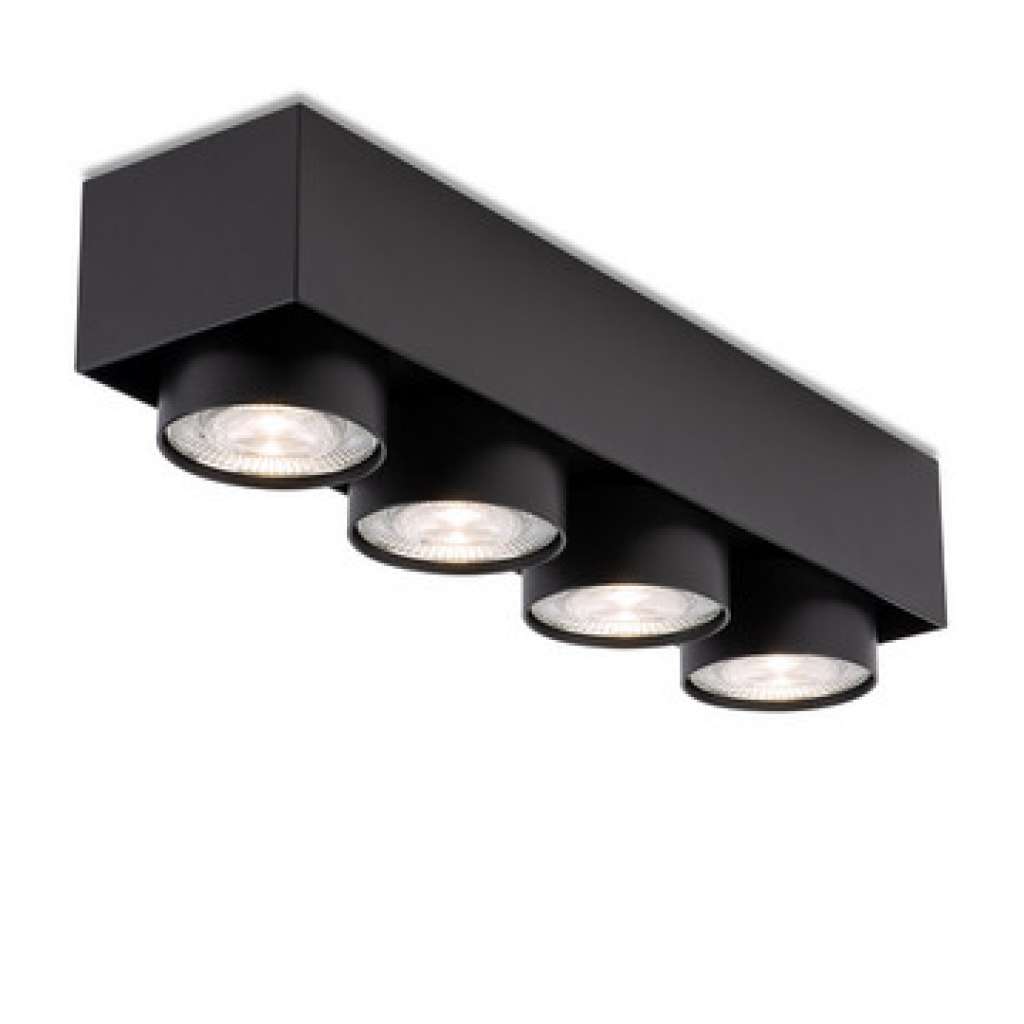 Mawa Design - Wittenberg 4.0 Deckenleuchte halbbündig - schwarz 9005 - vierflammig - indoor