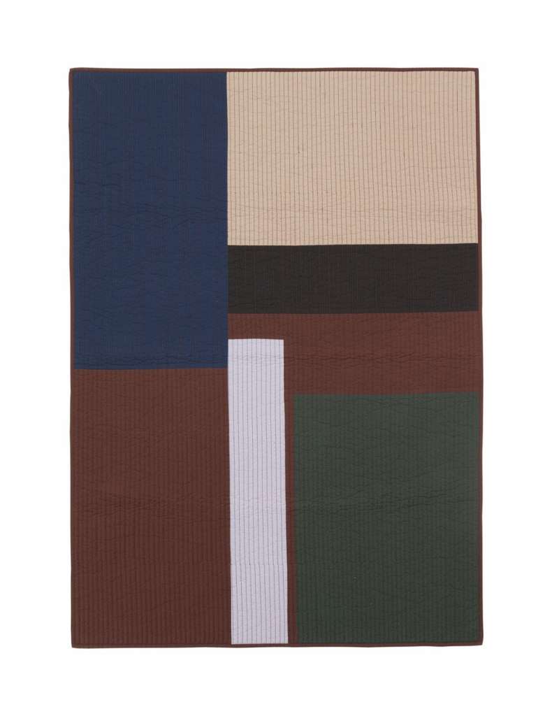 ferm LIVING - Shay Patchwork Decke - cinnamon - indoor