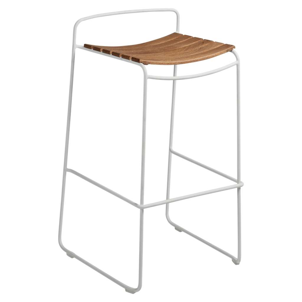 Fermob - SURPRISING Barhocker Teak - 38 Metallgrau - outdoor