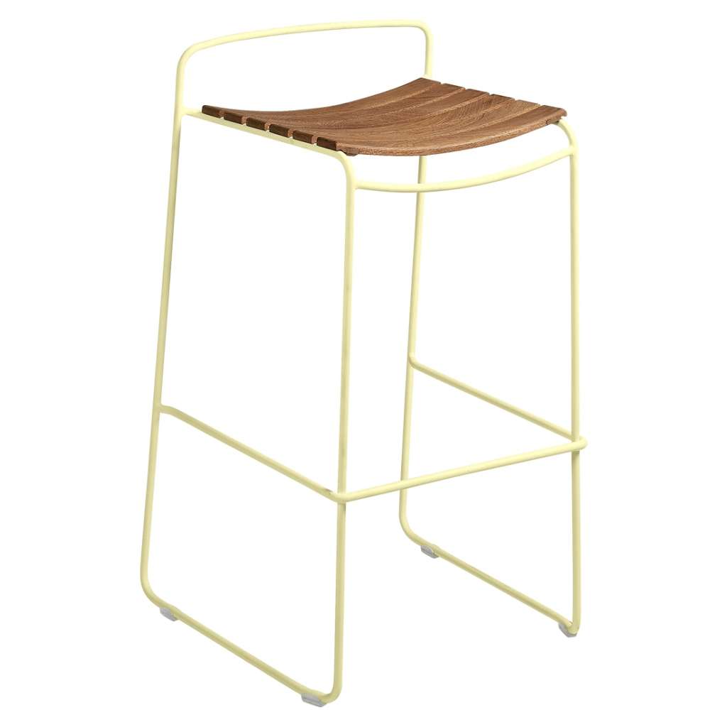 Fermob - SURPRISING Barhocker Teak - A6 Zitronensorbet - outdoor