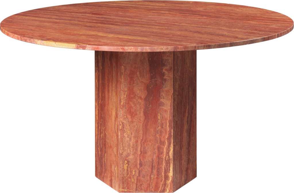 Gubi - Epic Esstisch - Red Travertine - indoor