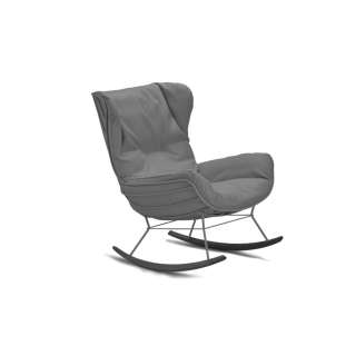 FREIFRAU - Leyasol Wingback Schaukelstuhl - Lopi charcoal - indoor