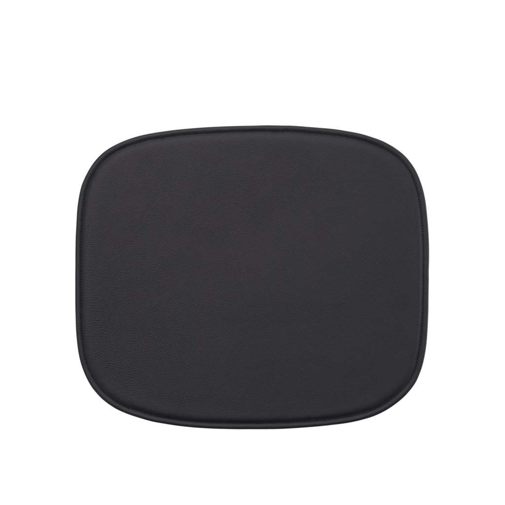 Muuto - Fiber Lounge Stuhl Sitzkissen - Easy Leather Black - indoor