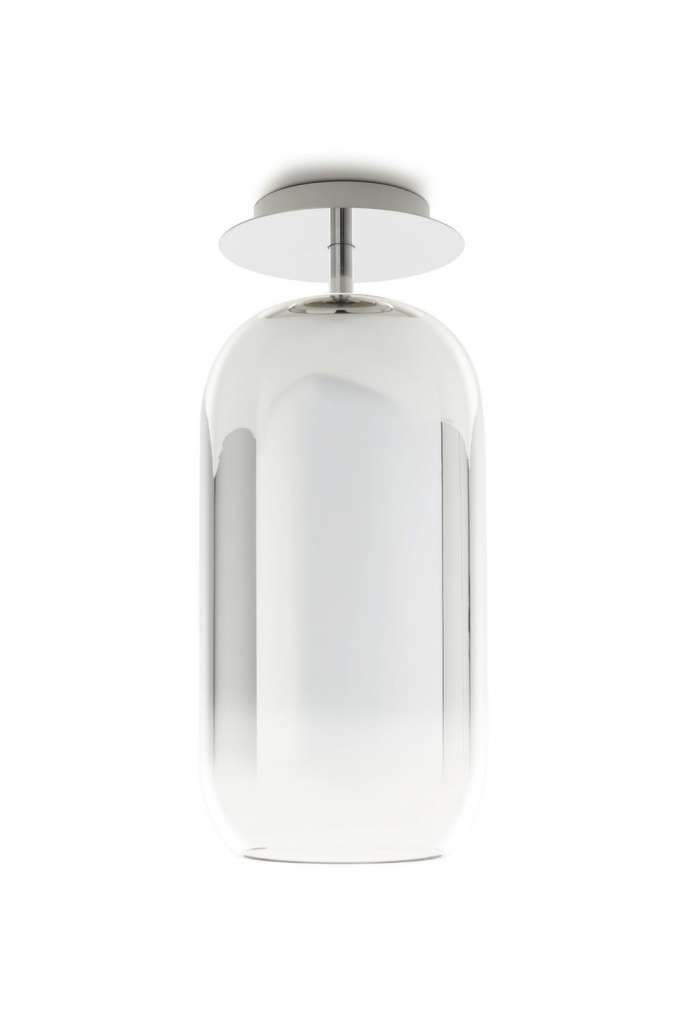 Artemide - Gople Wand-/Deckenleuchte - silber - L - indoor