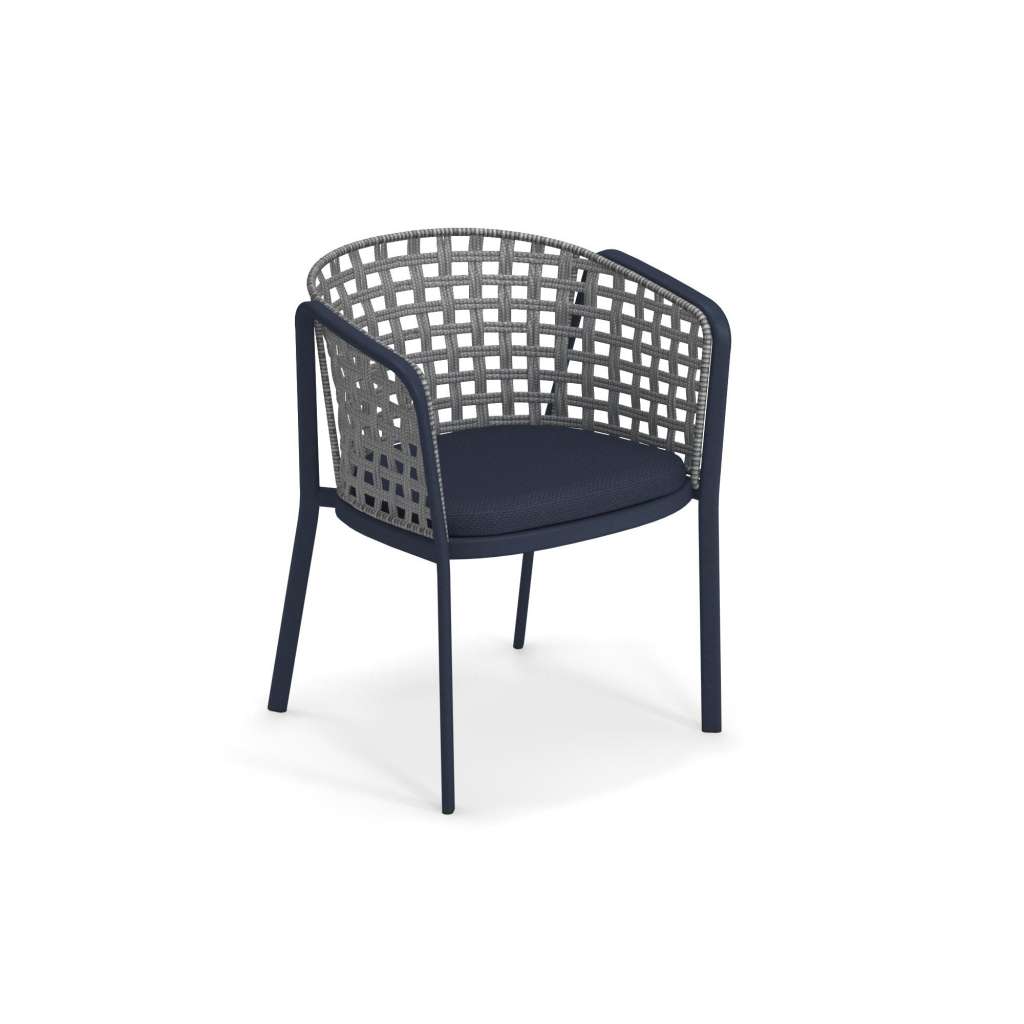 Emu - Carousel 1213 Armlehnstuhl - Sitzkissen 900/78 - dunkelblau/grau Melange - outdoor